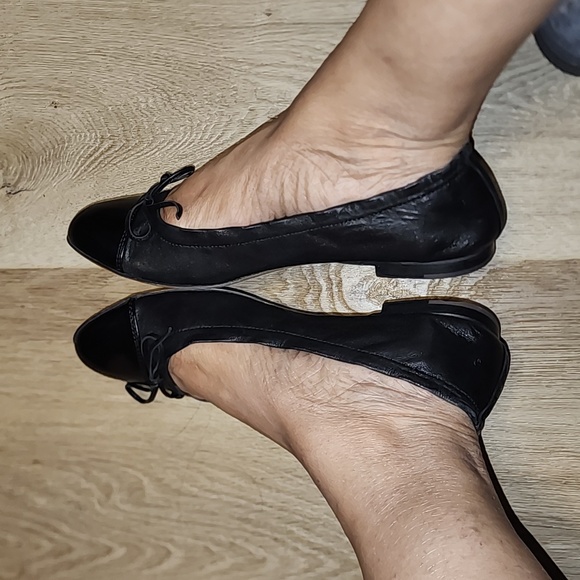 AGL BLACK MADE IN ITALY REAL LEATHER BALLET FLATS EUC EU39 - Picture 4 of 11